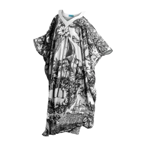 50TH INDEPENDENCE KAFTAN-MONOCHROME