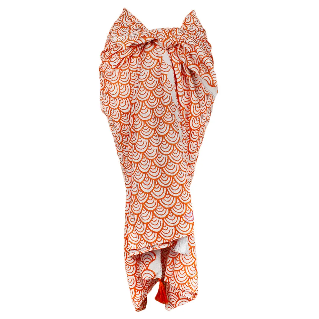 Anni Sarong with Tassels in Golden Koi