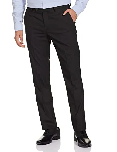 Arrow Solid Tailored Fit Dobby Formal Trouser