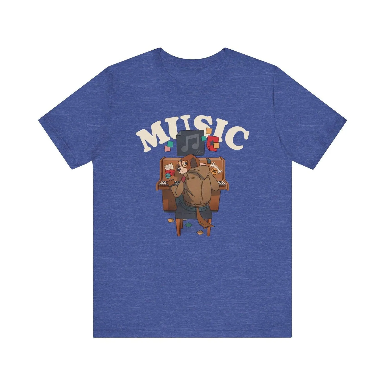 Band Piano Pup Music T Shirt