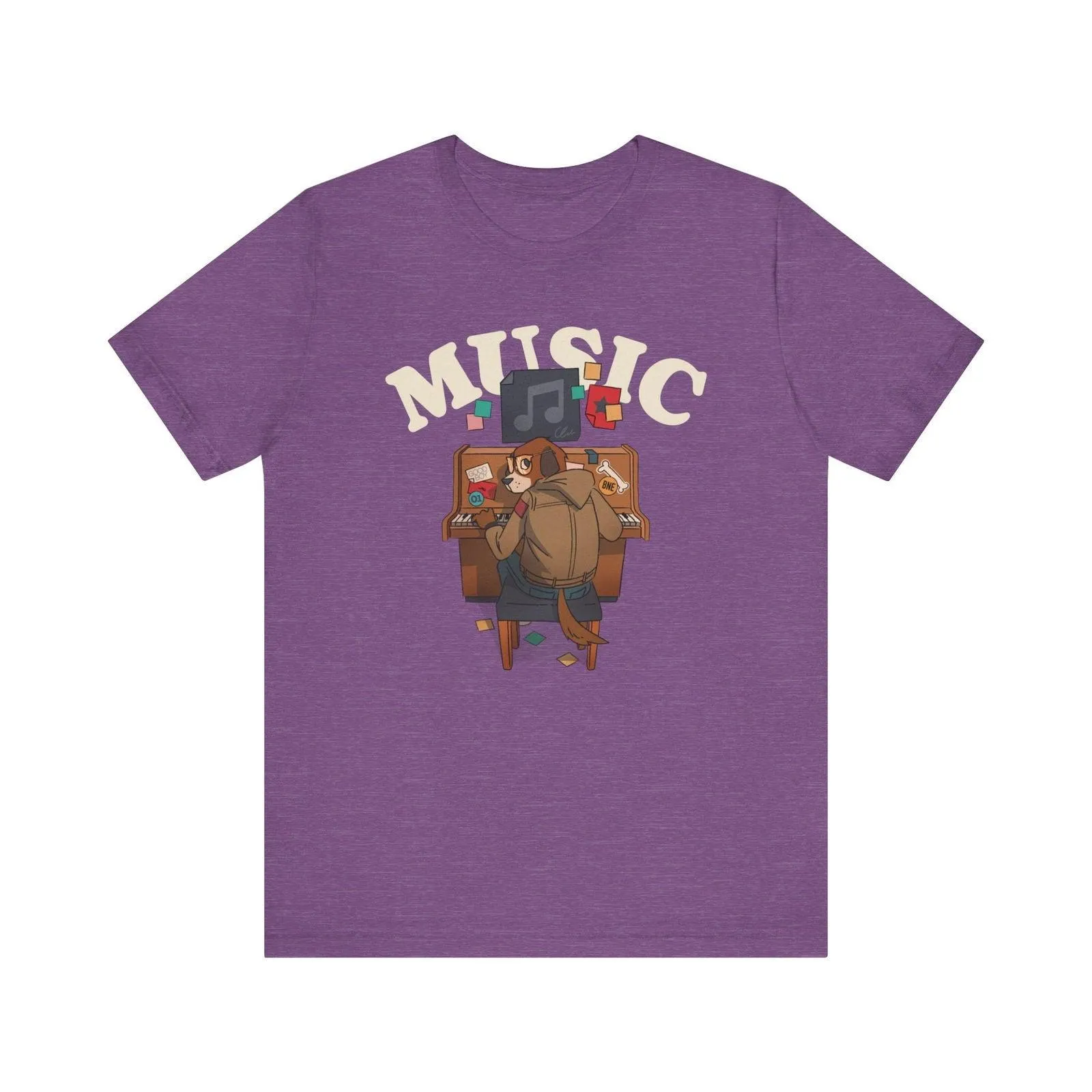 Band Piano Pup Music T Shirt