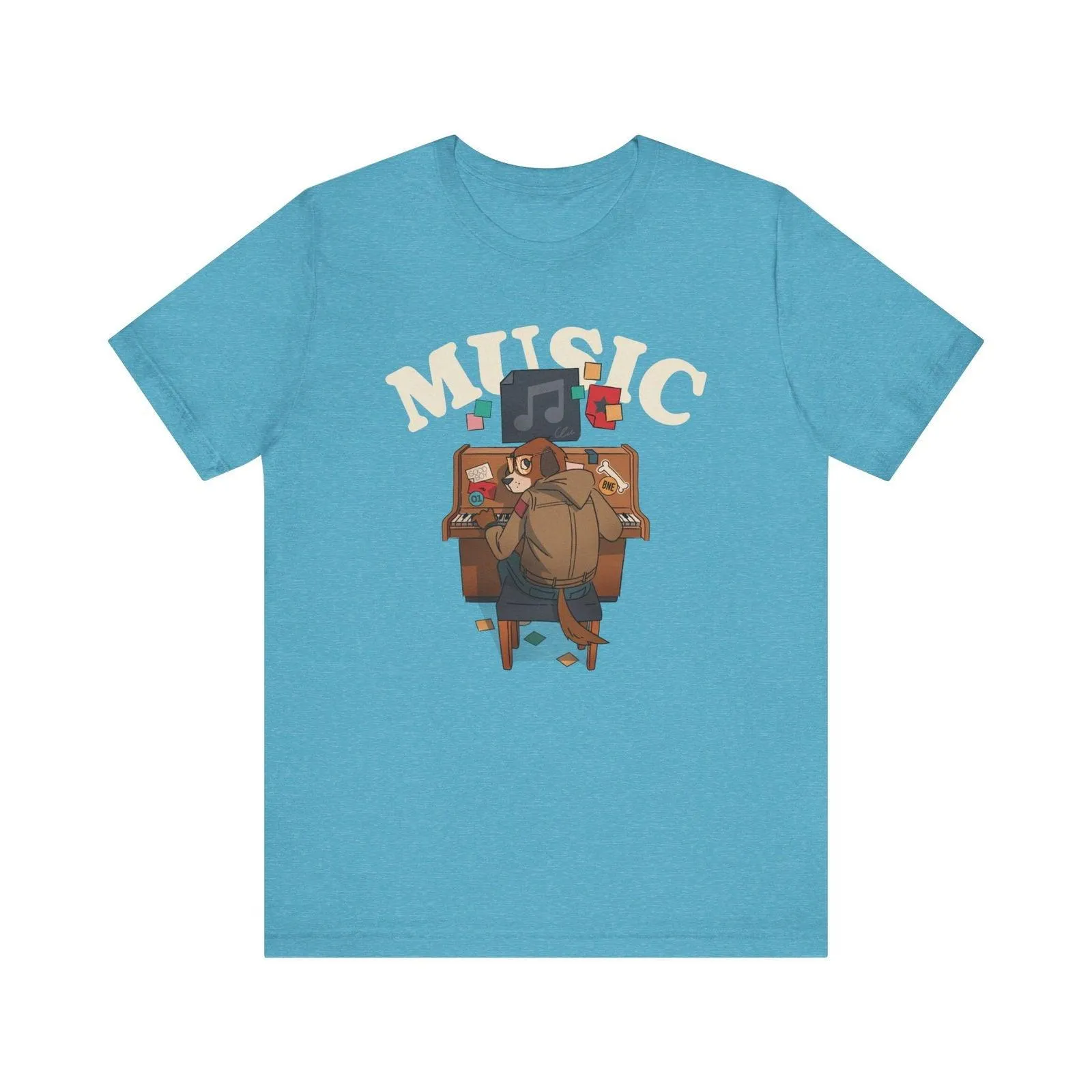 Band Piano Pup Music T Shirt