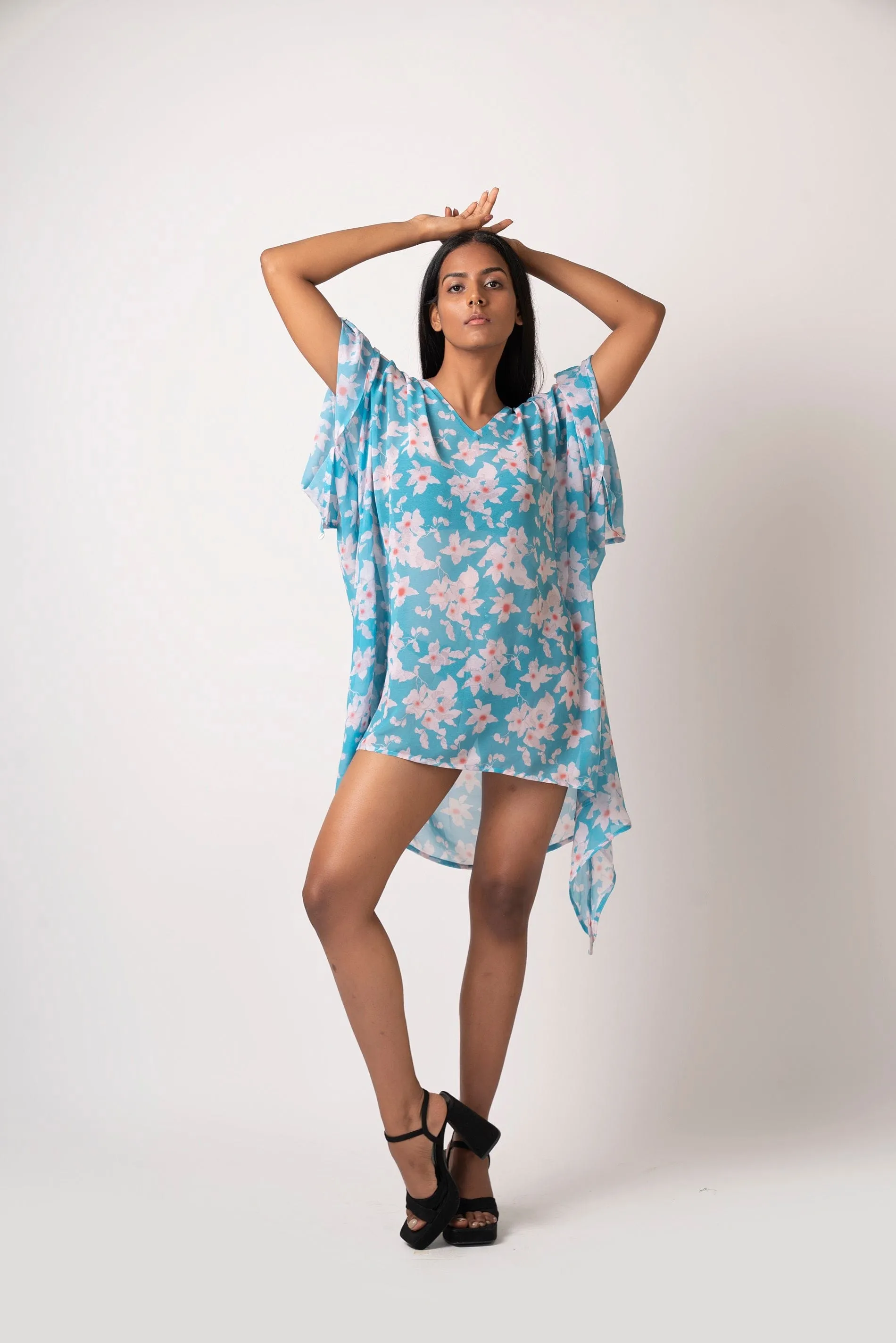 Blue Floral Multiway Vacation Dress