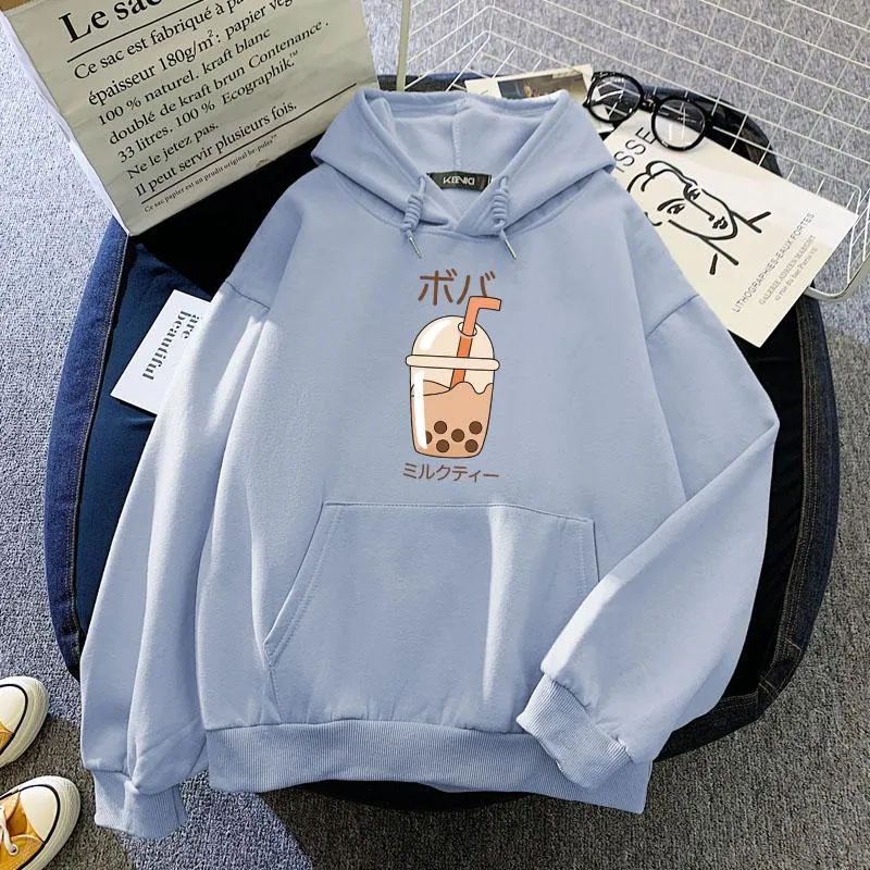 Boba Milk Tea Soft Hoodie Front Print