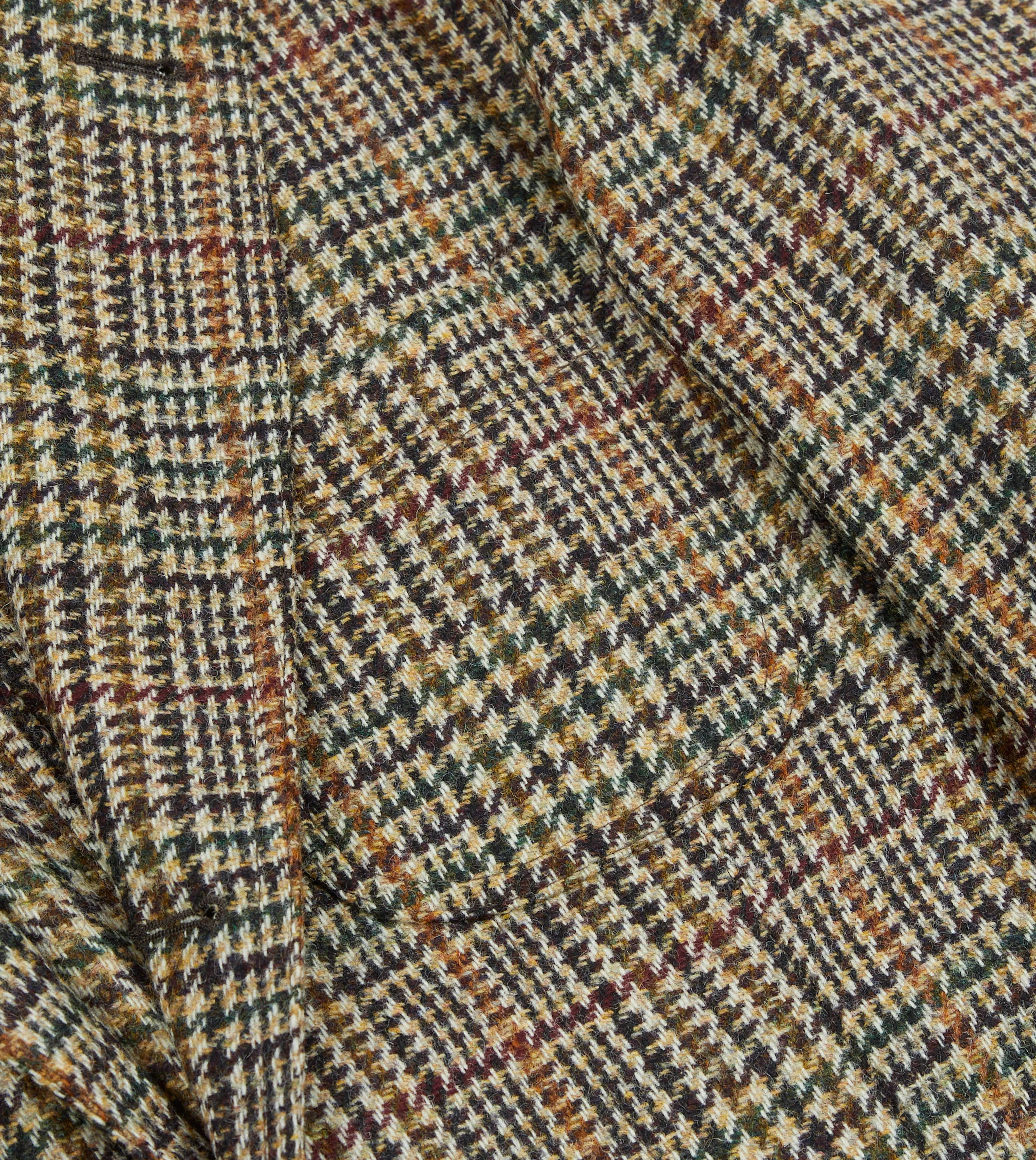 Brown and Burgundy Prince of Wales Check Shetland Tweed Games Blazer Mk. VII