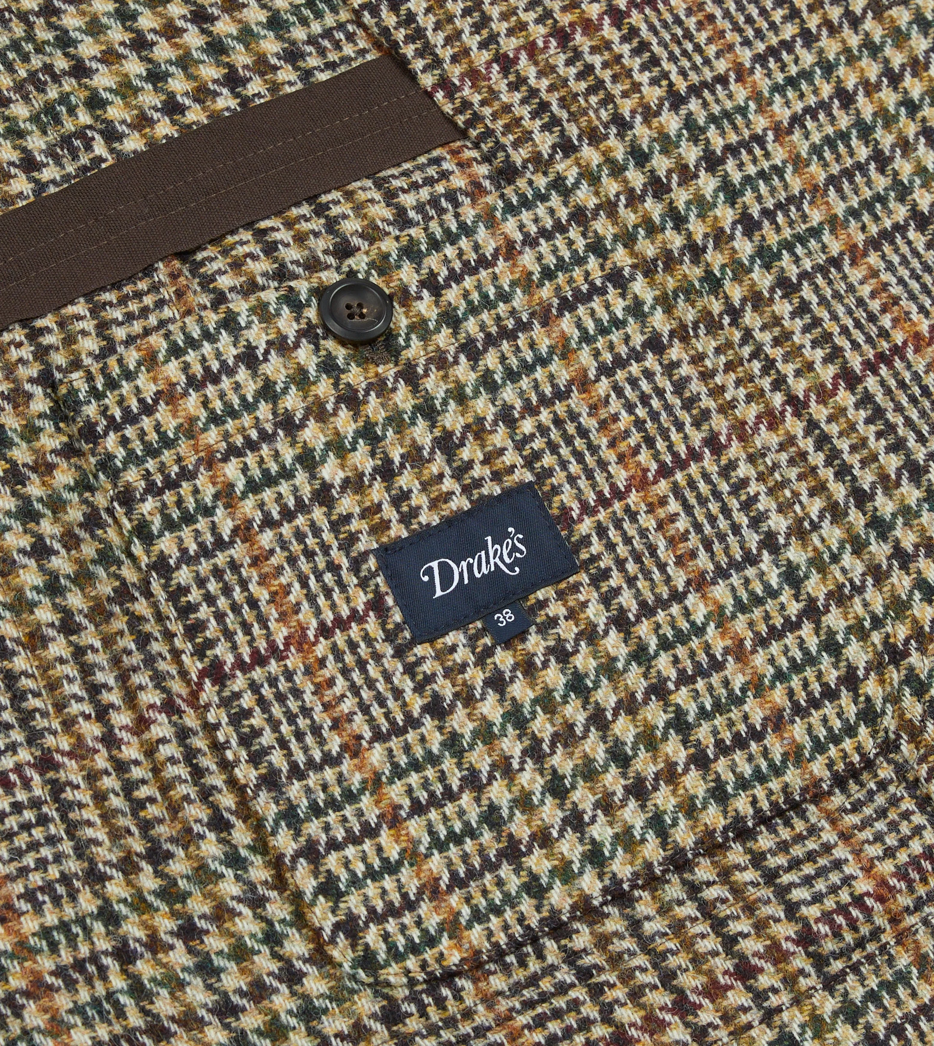 Brown and Burgundy Prince of Wales Check Shetland Tweed Games Blazer Mk. VII