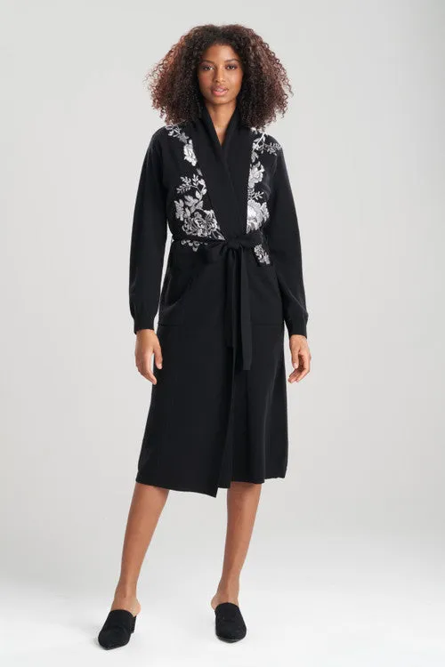 Cashmere Embroidered Floral Robe