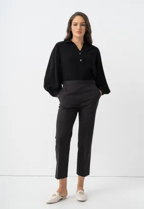 Choice Basic Straight Legs Formal Trousers Black