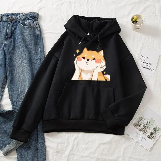 Chubby Shiba Cheeks Soft Hoodie