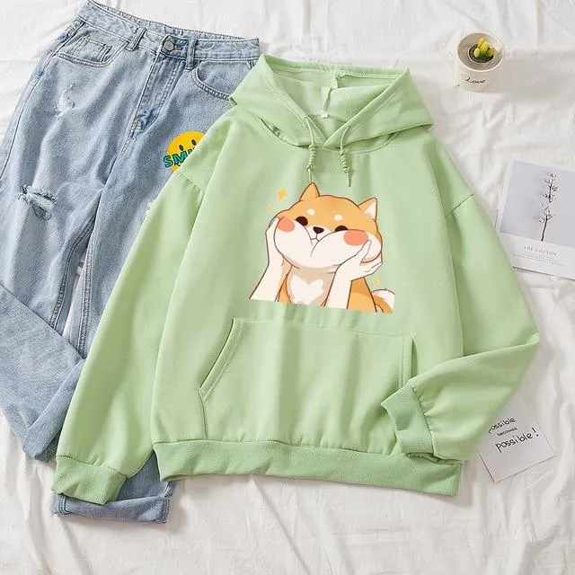 Chubby Shiba Cheeks Soft Hoodie