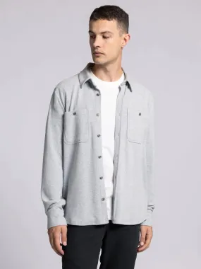 Clark Shirt - Long Sleeve Button Up  MED GREY HEATHER