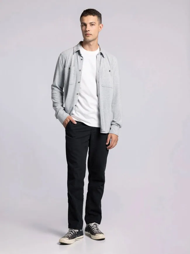 Clark Shirt - Long Sleeve Button Up  MED GREY HEATHER