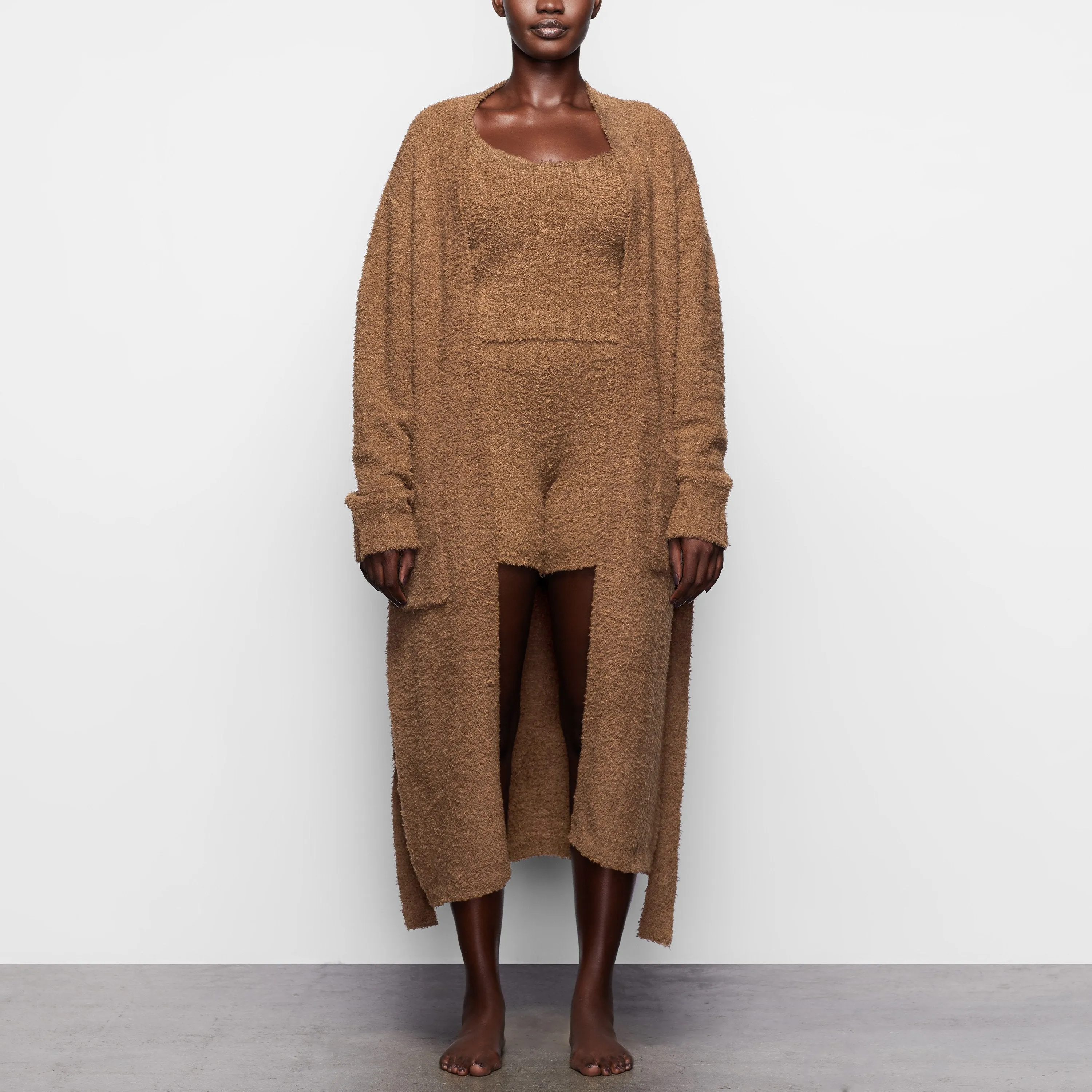 COZY KNIT ROBE  | CAMEL