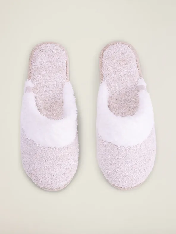 CozyChic Women's Malibu Slipper - Heather Stone/White