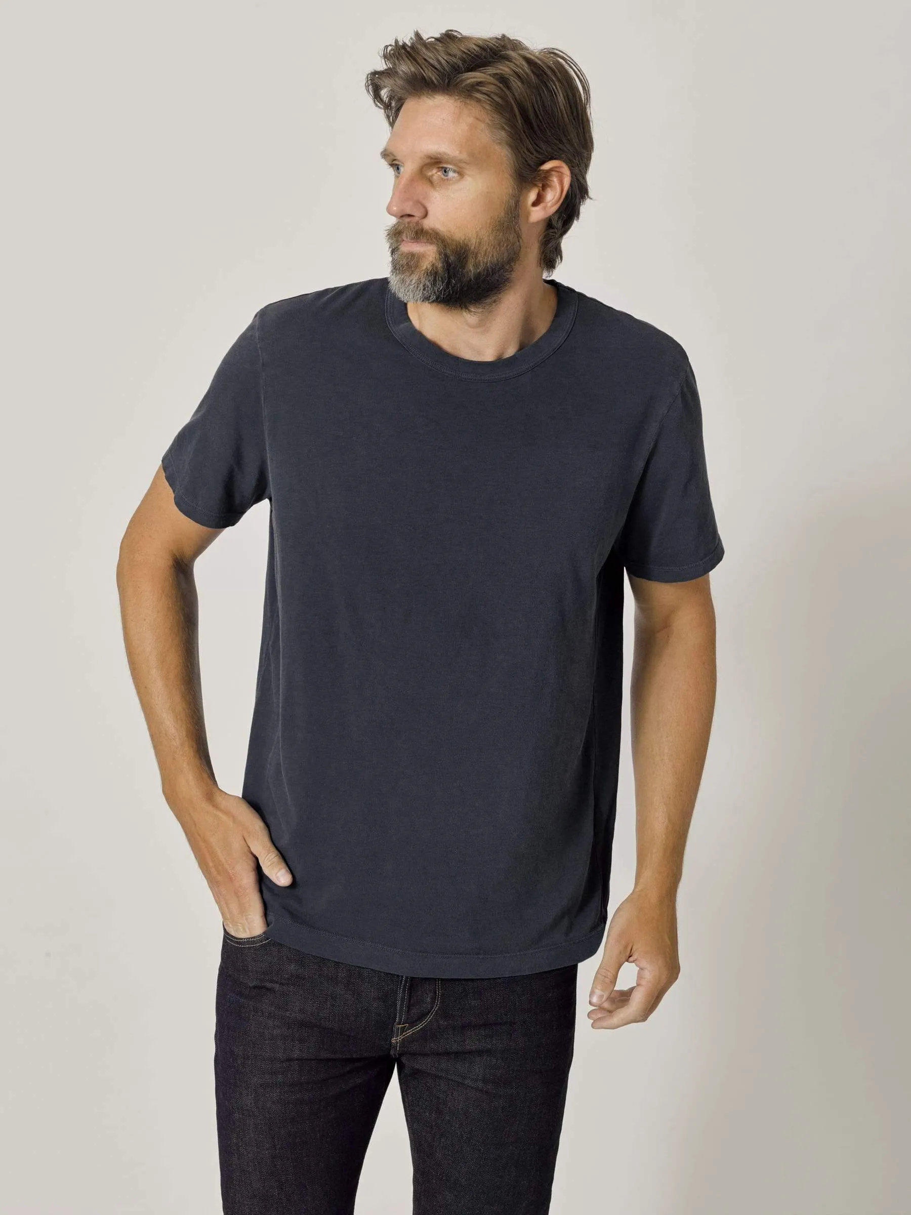 Dark Navy Venice Wash Pima Classic Tee