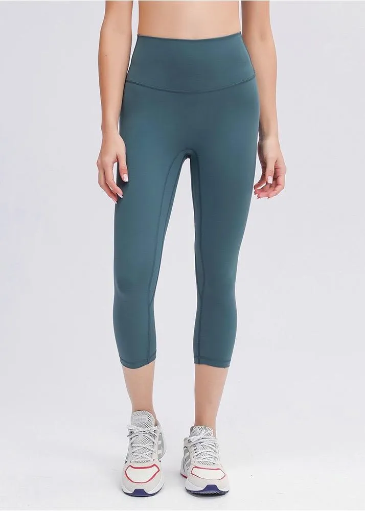 Easy Stretch Crop 21” *Seamless Leggings in Fern Green