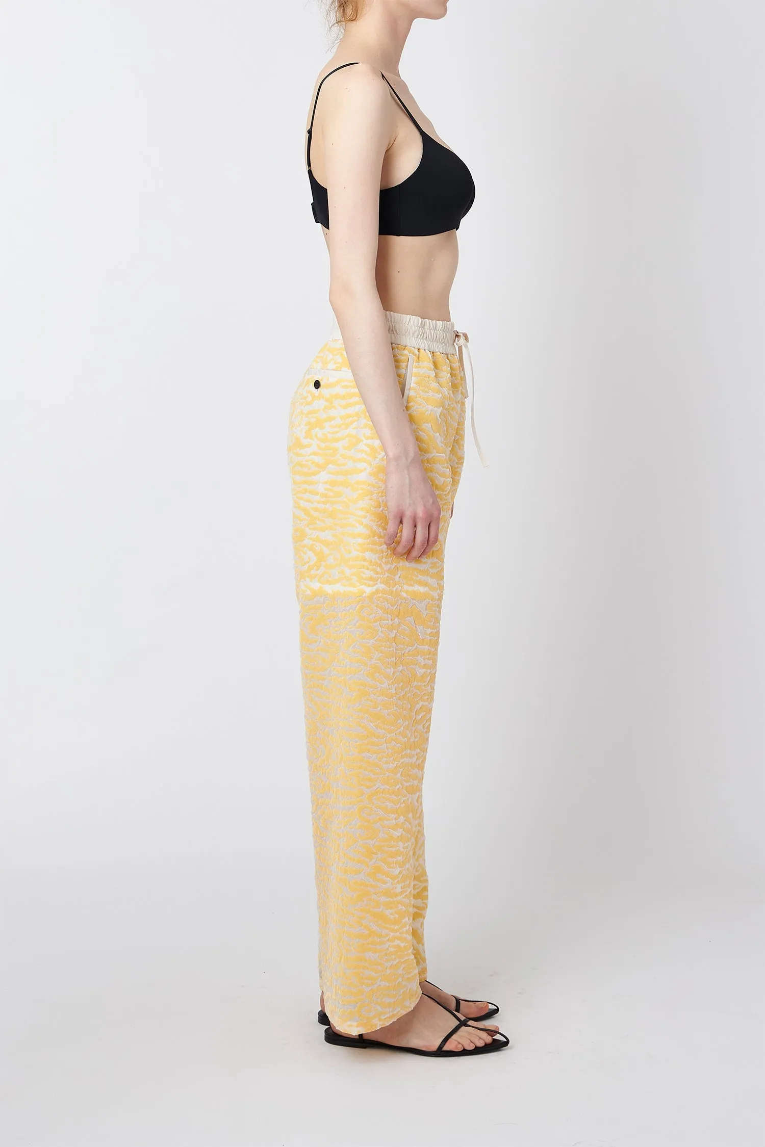 Flocked Relaxed Pants