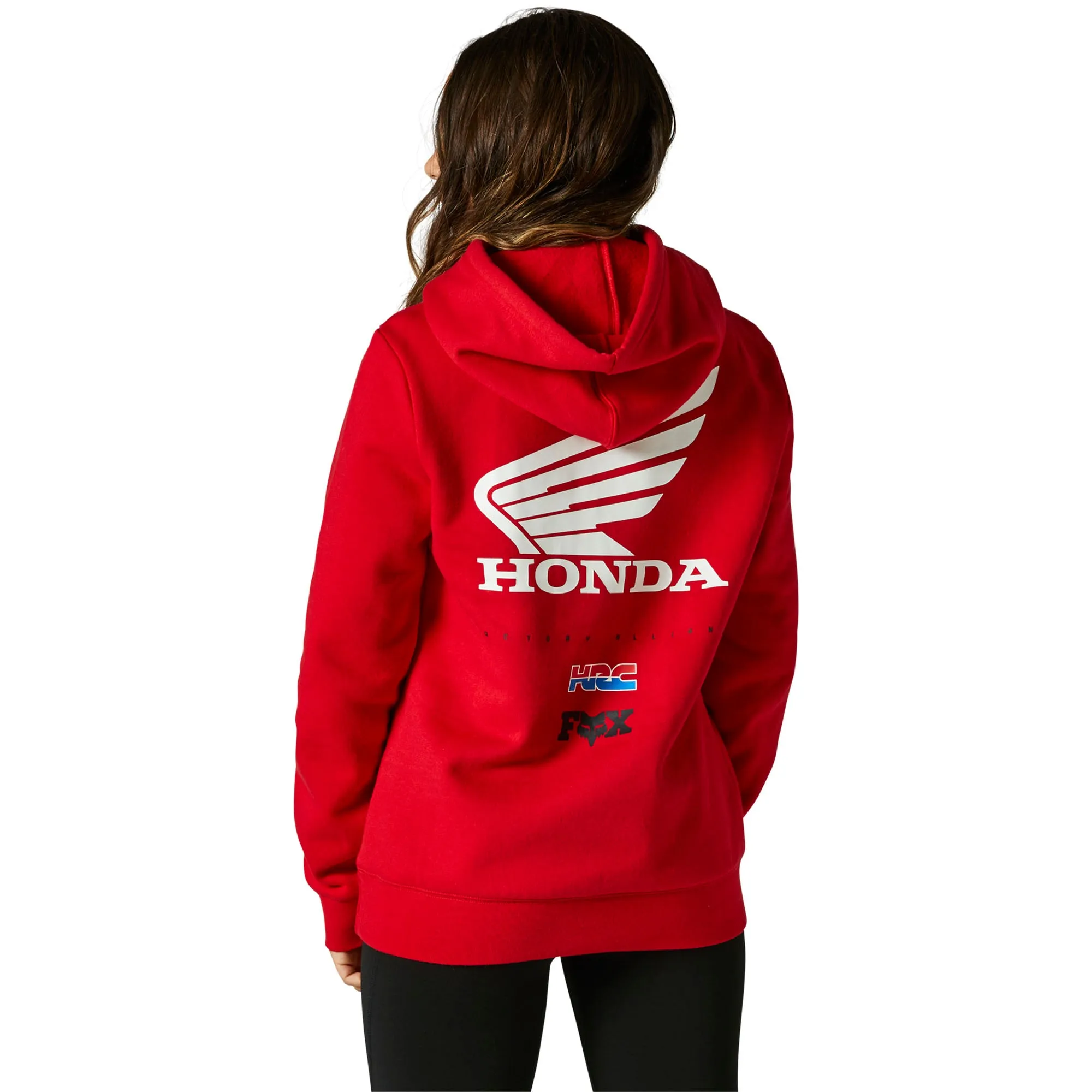 Fox Racing  Womens Flame Red Honda Wing Pullover Fleece Hoodie Hoody Sweatshirt