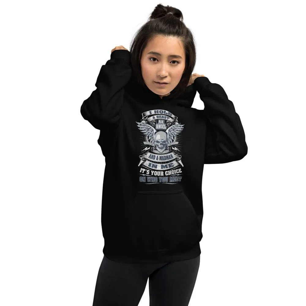 I Hold A Beast - Skull Hoodie - up to 5XL