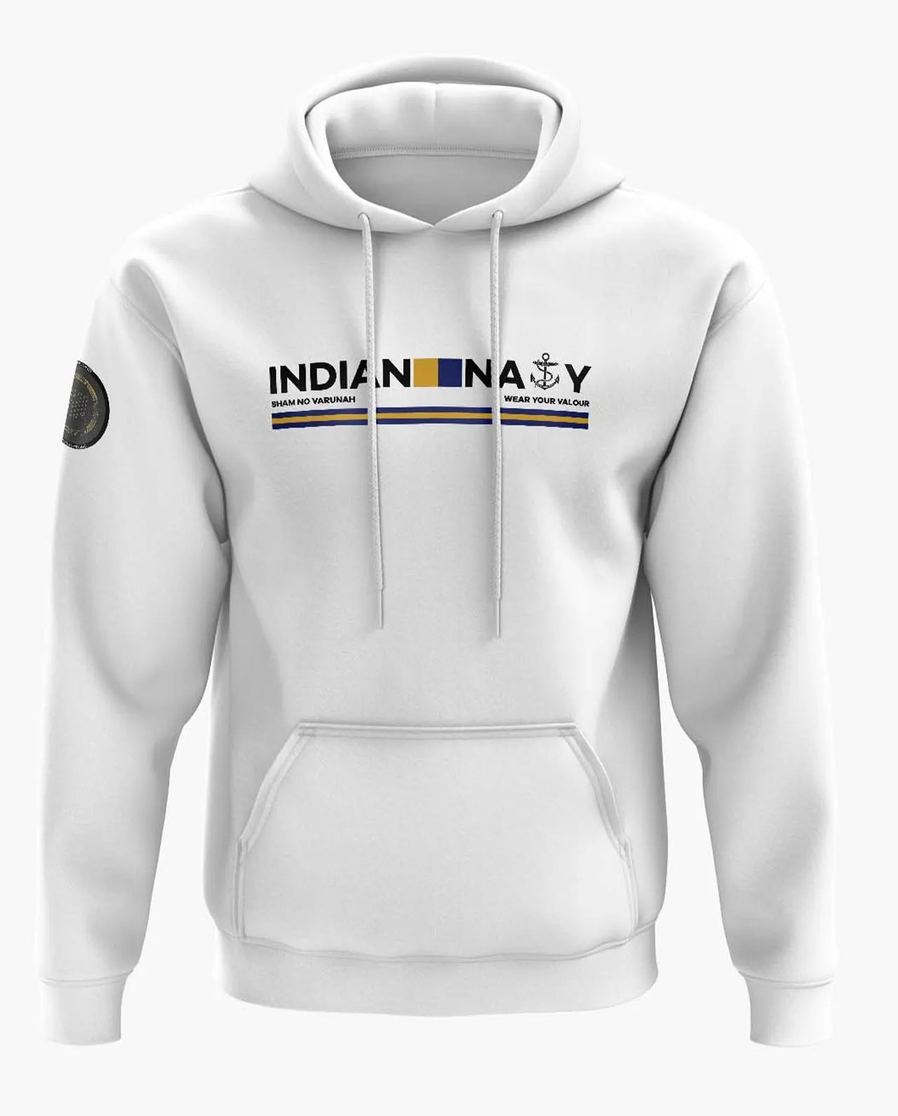 Indian Navy Admiral Snow Soft Premium Hoodie