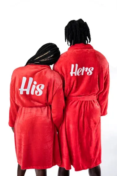 King and Queen Custom Bathrobes for Couple Cozy Terry Bathrobes - Glitter