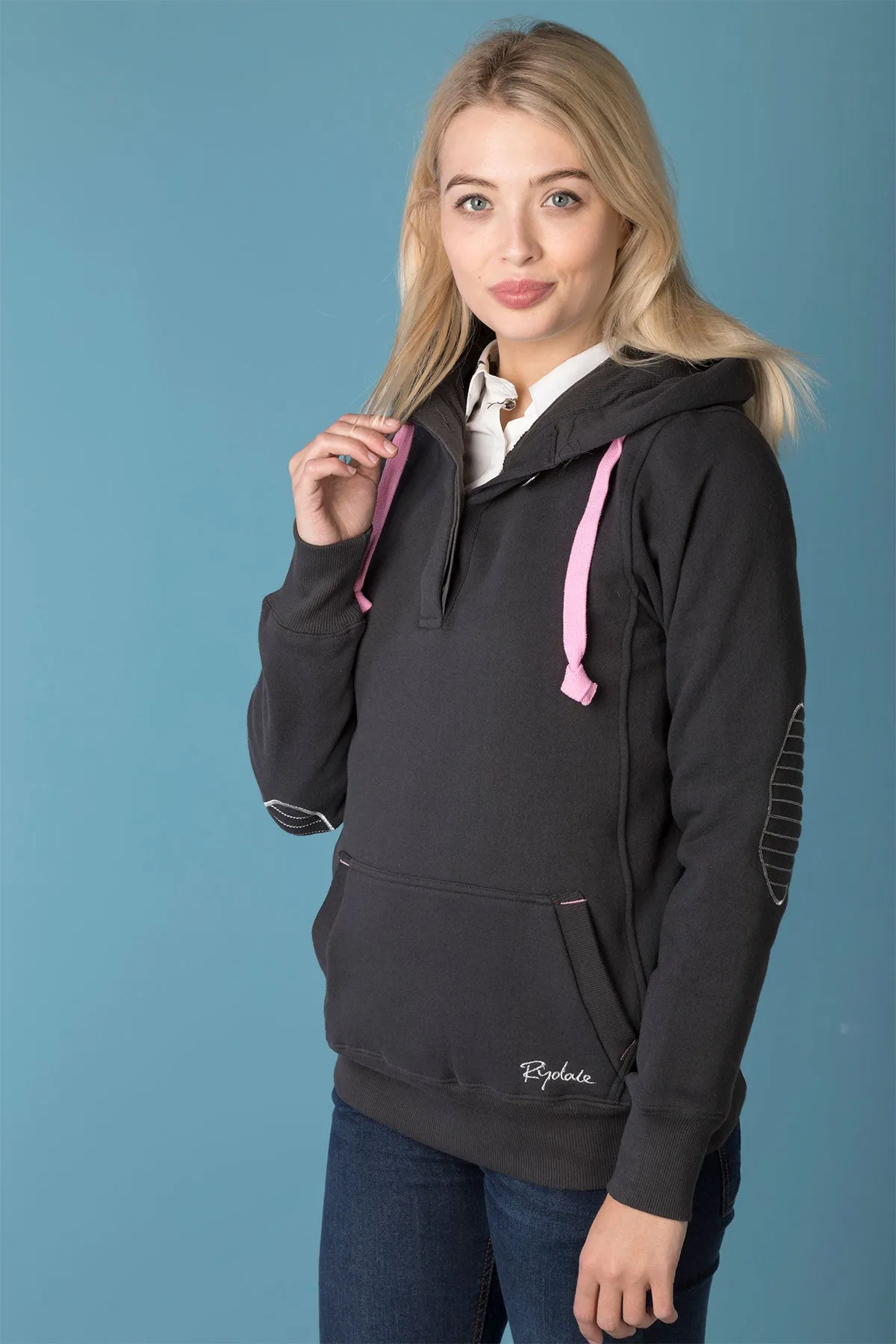 Ladies Button Hoodie