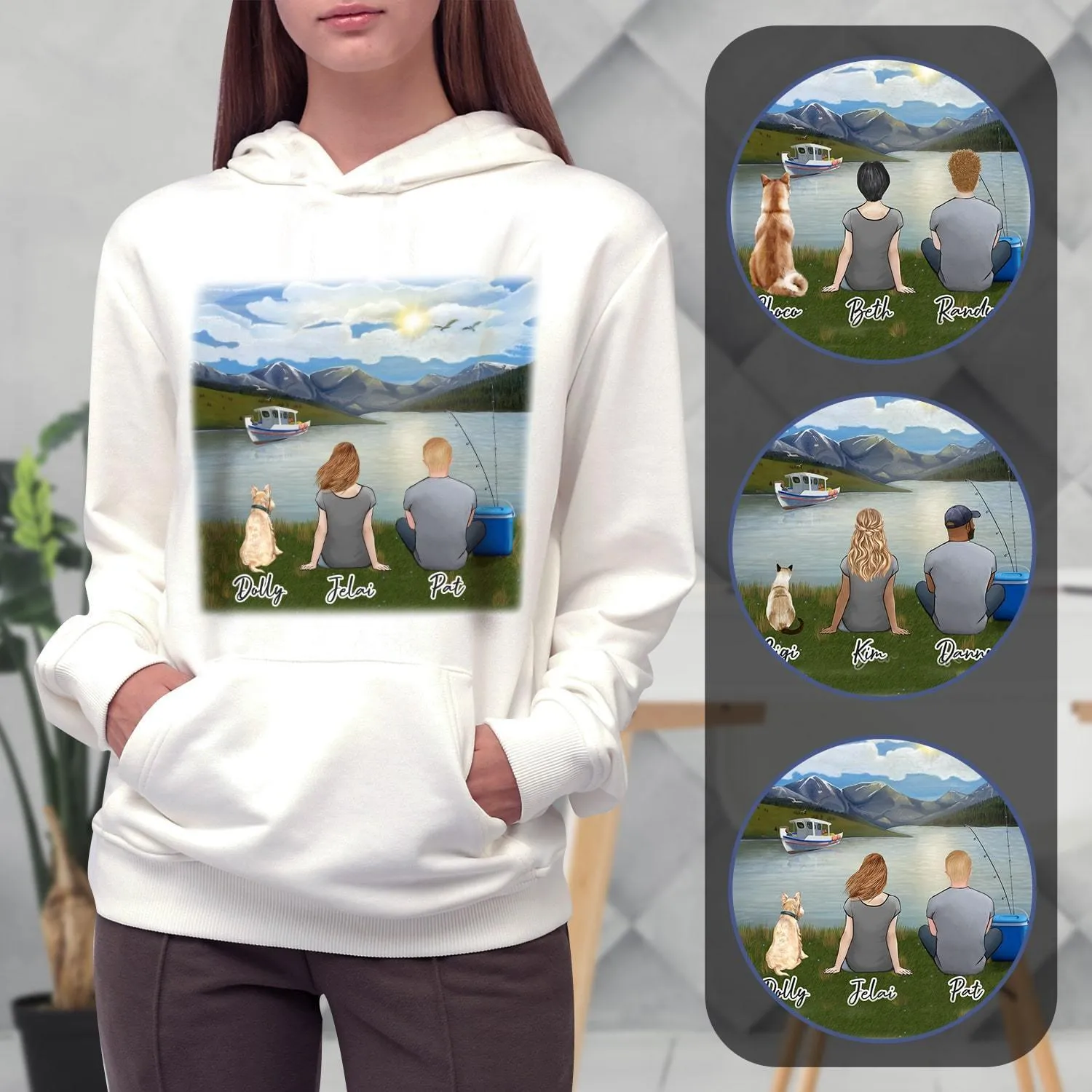 Lake & Mountain Personalized Hoodies