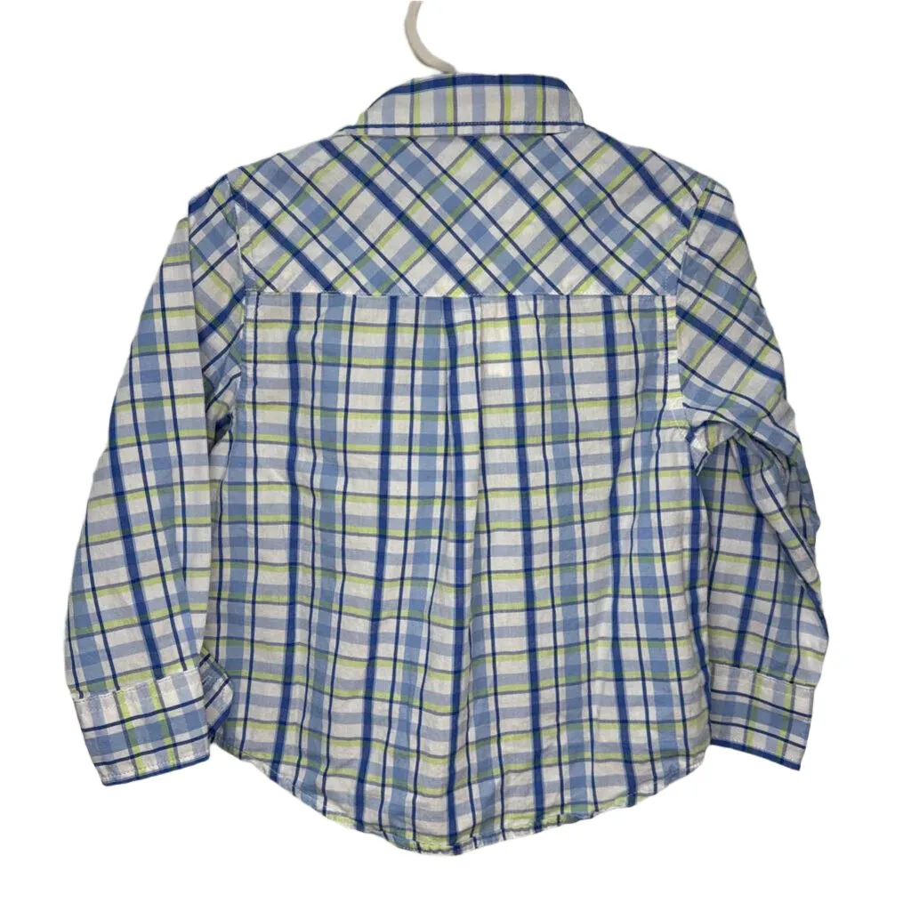 LS Plaid Collared Button Down