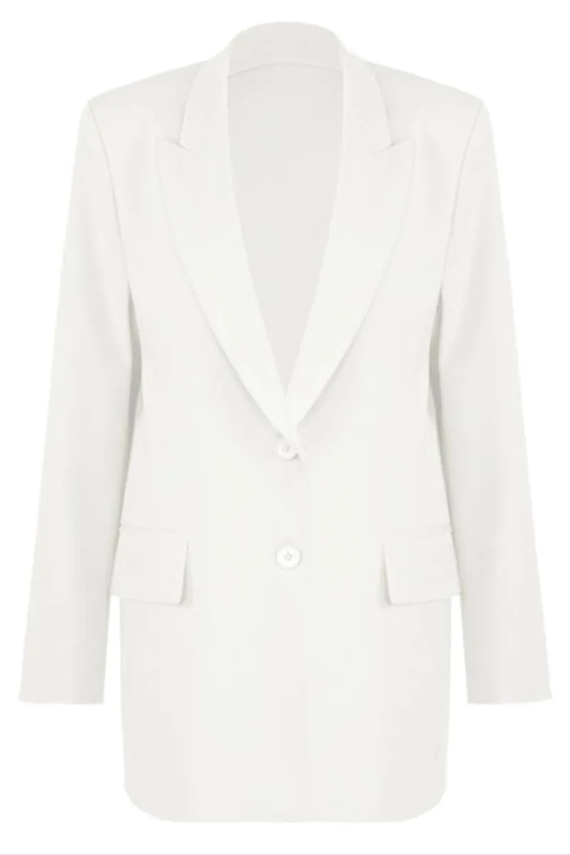 Lydia - White Oversized Tailored Blazer