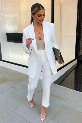 Lydia - White Oversized Tailored Blazer