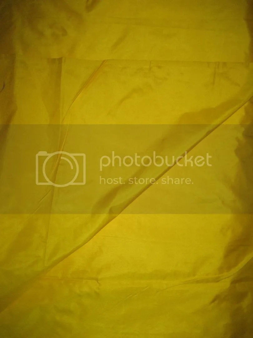 Mary Ann plain silk fabric Yellow silk 44&quot;