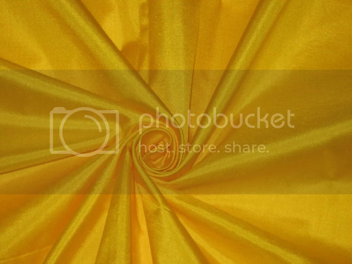 Mary Ann plain silk fabric Yellow silk 44&quot;