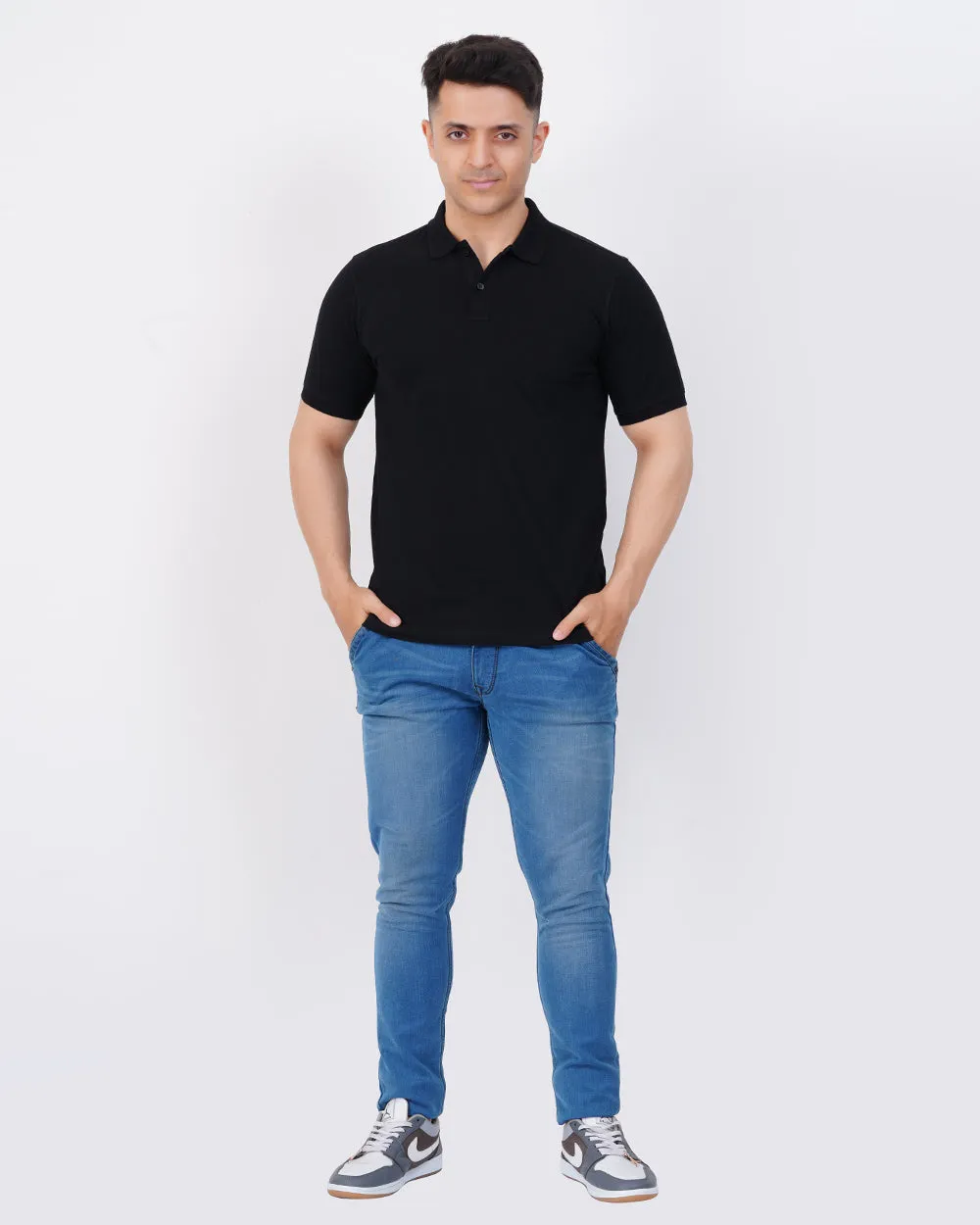 Men's Black Polo Tee