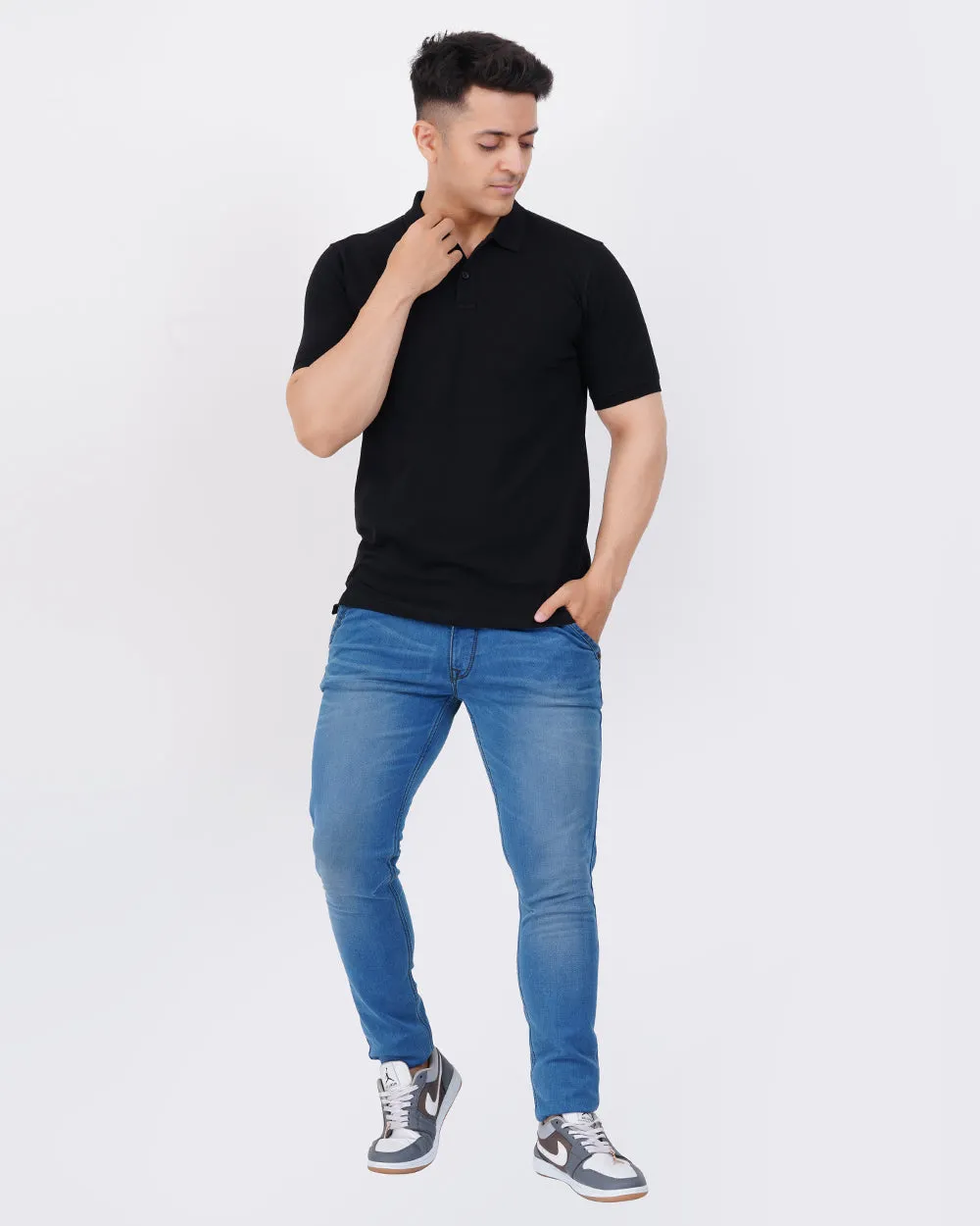 Men's Black Polo Tee