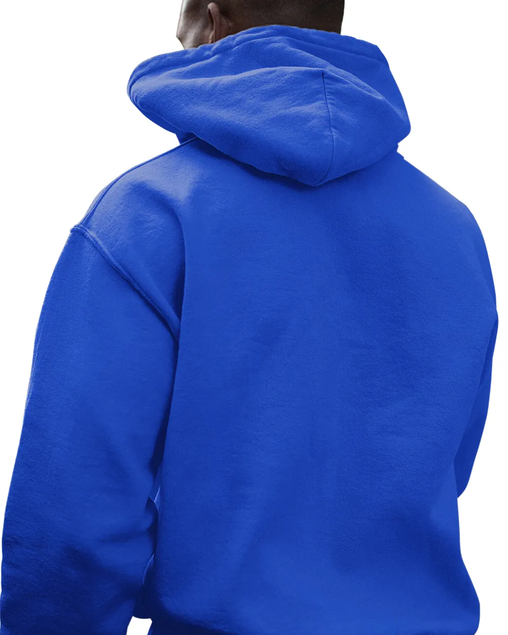 Mens Blue Hoodies chest logo 'Think Positive'