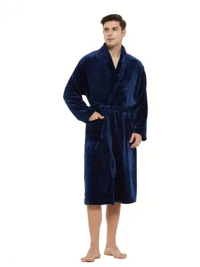 Men's Flannel Bathrobe