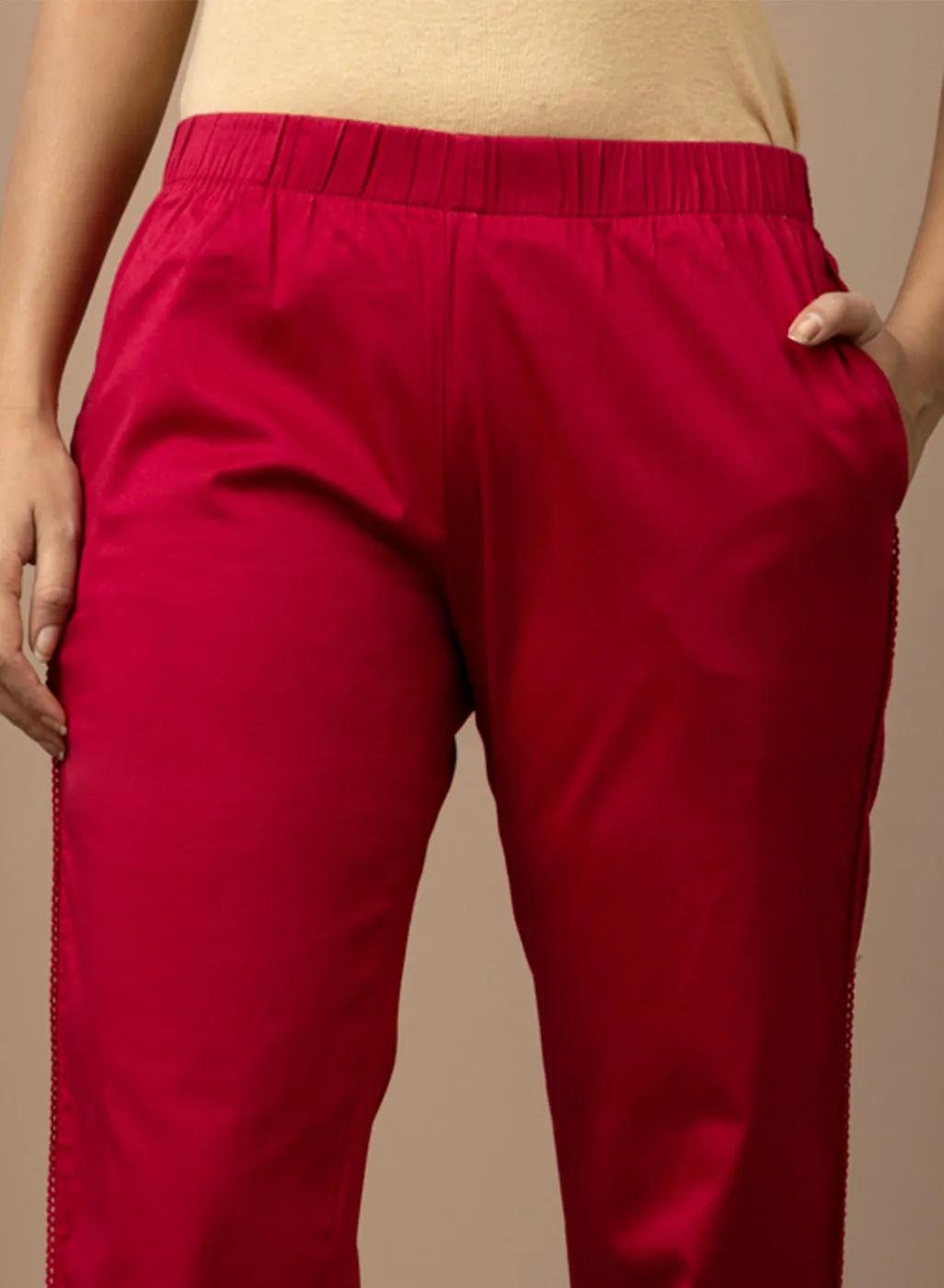 Mia Fuchsia Relaxed Fit Pants for Women