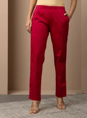 Mia Fuchsia Relaxed Fit Pants for Women