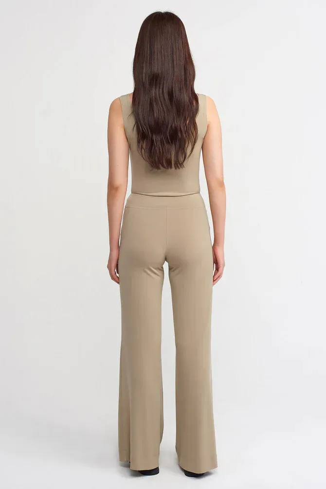 Nu Elasticated Waist Trousers Bronze