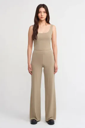 Nu Elasticated Waist Trousers Bronze