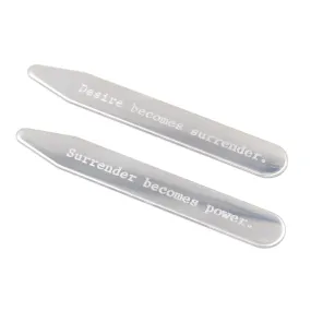 Personalized Steel Collar Stays - Custom Dom Gift