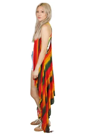 Rasta Tie Dye Sarong Pullover