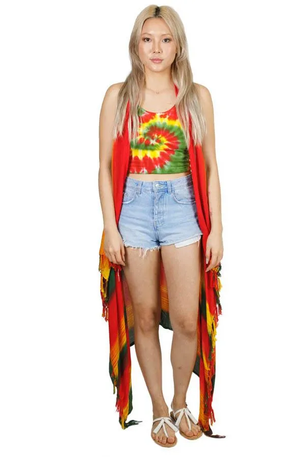 Rasta Tie Dye Sarong Pullover