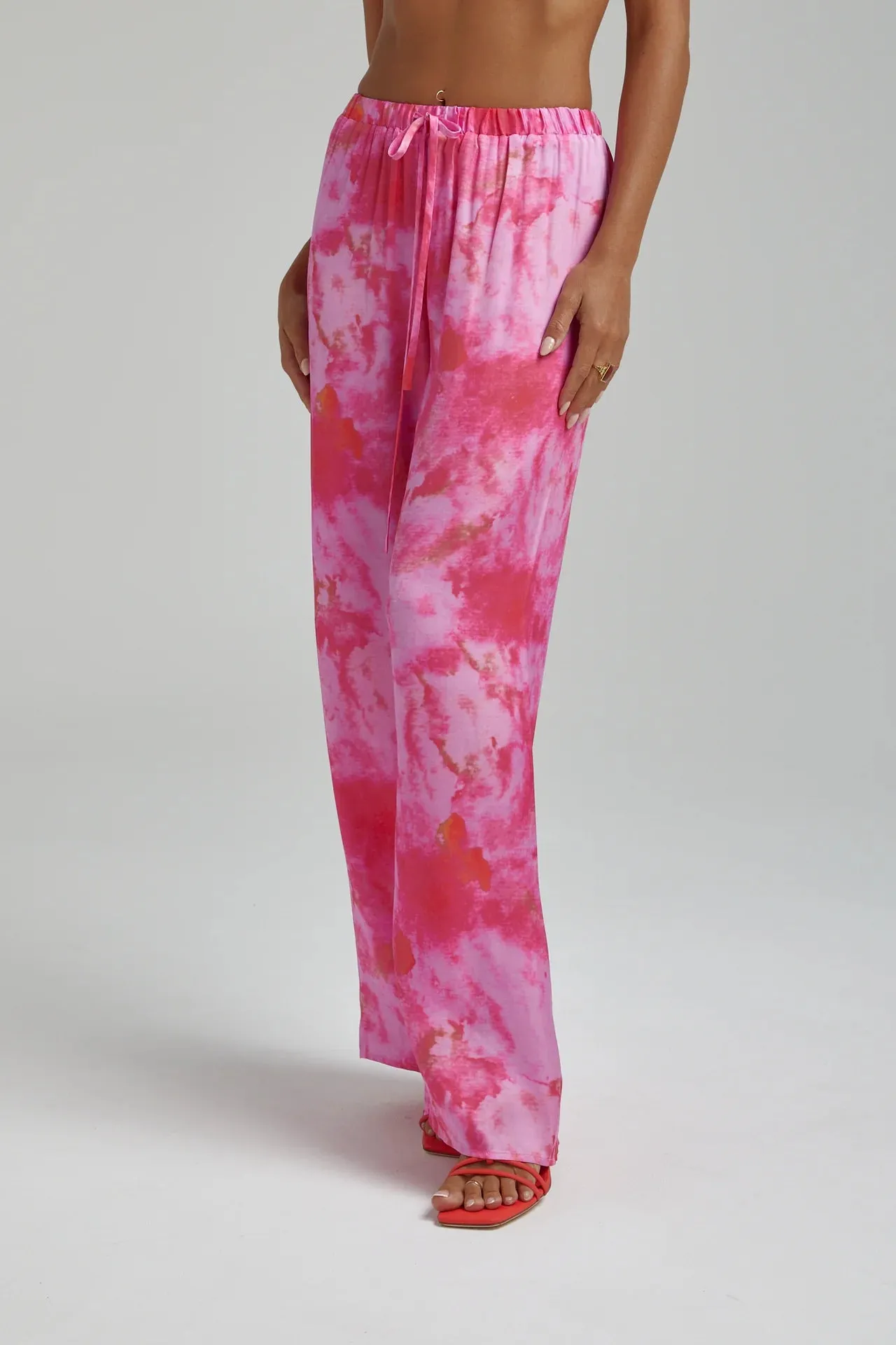 RELAXED PANTS - HIBISCUS