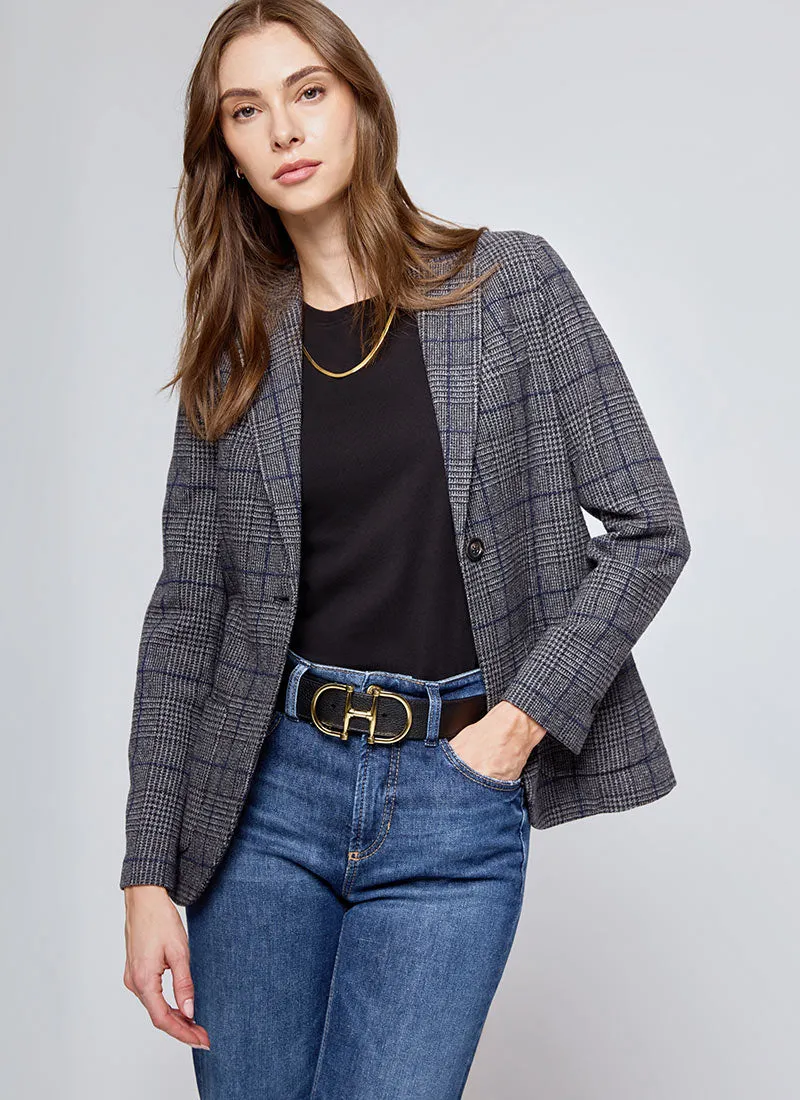 Single-Breasted 1-Button Short Blazer