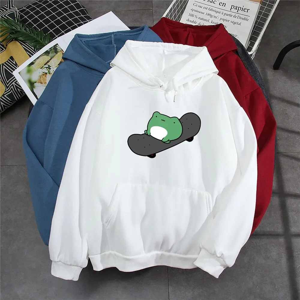 Skateboarding Froggy Soft Hoodie