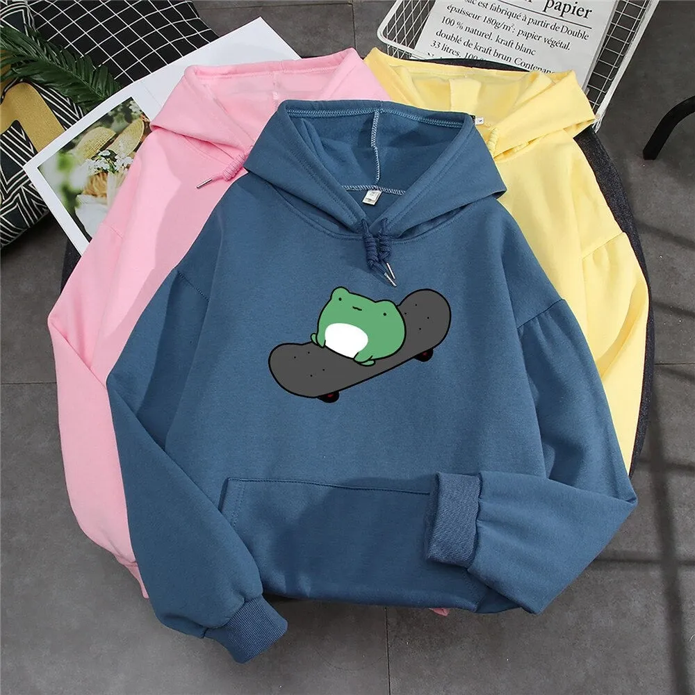 Skateboarding Froggy Soft Hoodie