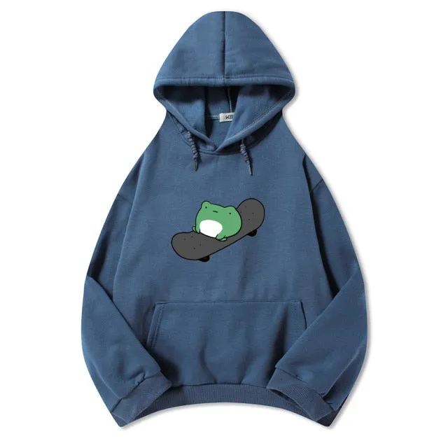 Skateboarding Froggy Soft Hoodie