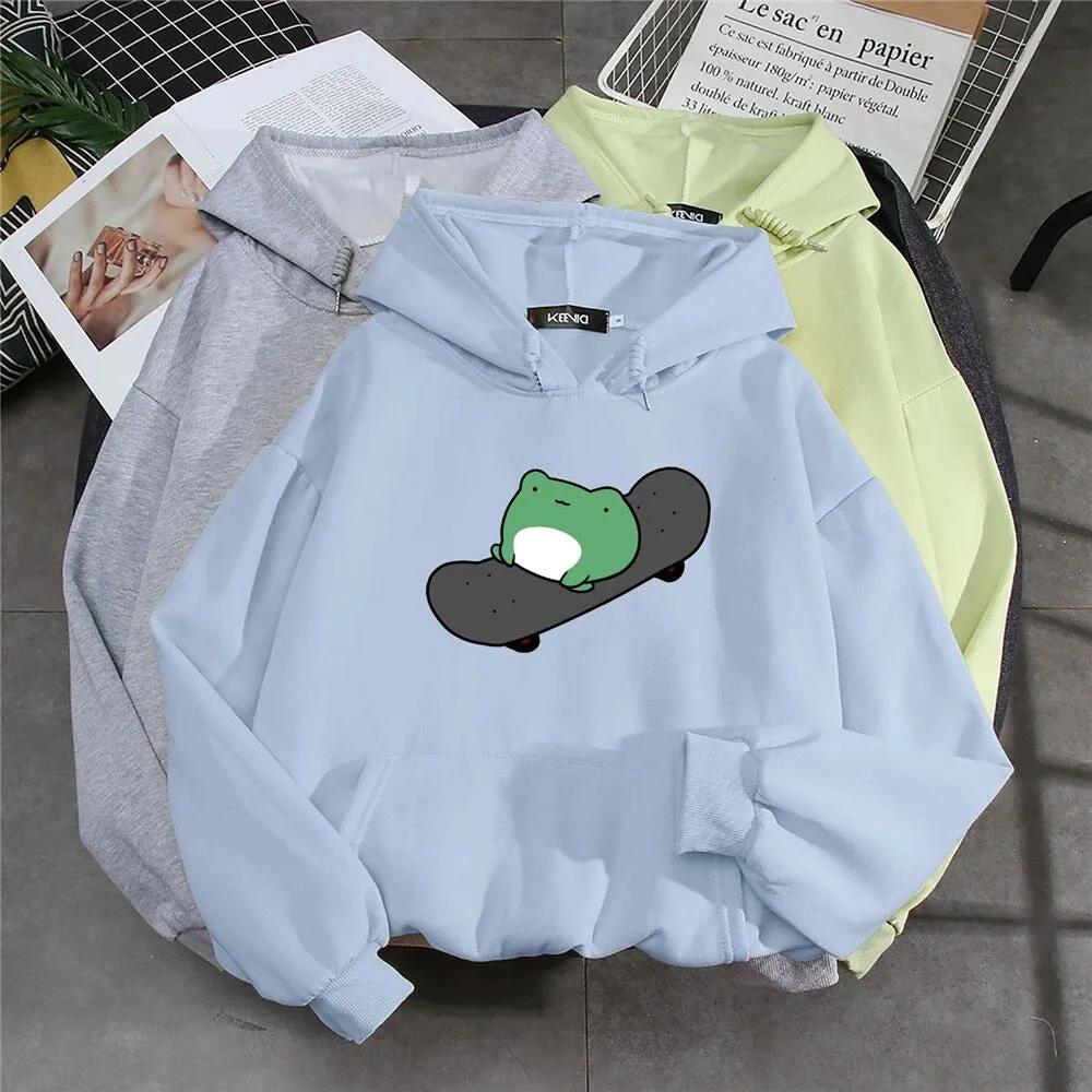 Skateboarding Froggy Soft Hoodie