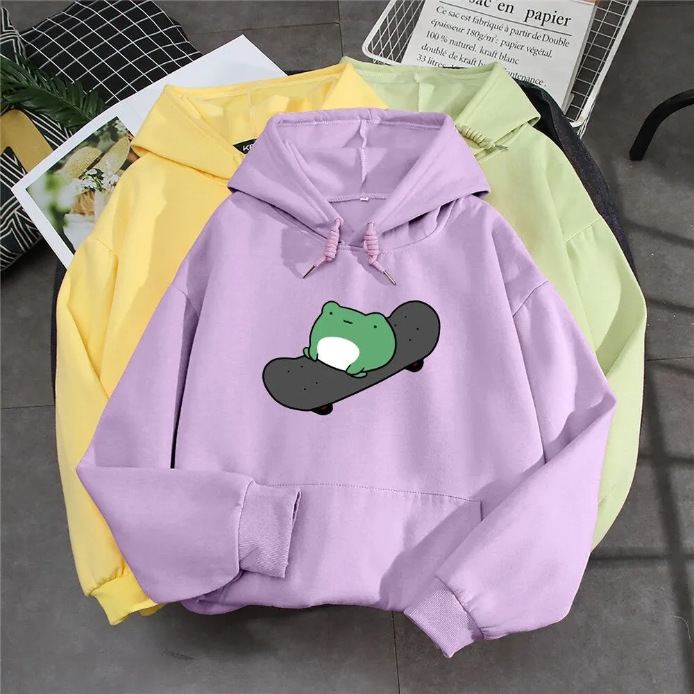 Skateboarding Froggy Soft Hoodie